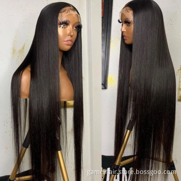 Wholesale Cuticle Aligned Straight Brazilian 4*4 Closure Human Hair Wig